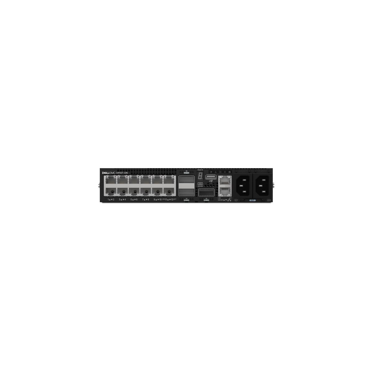 Emc Switch S4112t. 12 X 10gbaset. 3 X 100gbe Qsfp28. Io To Psu. 2 X Ac Psu. Os10