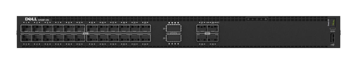 Emc Switch S4128f-on 1u Phy-less 28 X 10gbe Sfp+ 2 X Qsfp28 Io To Psu 2 Psu Os10