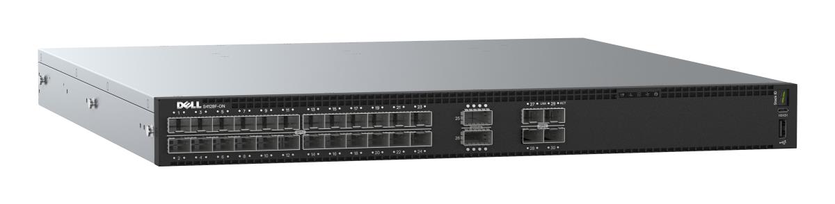 Emc Switch S4128f-on 1u Phy-less 28 X 10gbe Sfp+ 2 X Qsfp28 Io To Psu 2 Psu Os10