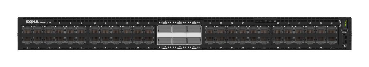 Emc Switch S4148t-on  1u  48 X 10gbase-t  4 X Qsfp28  2 X Qsfp+  Io To Psu 2 Psu  Os10