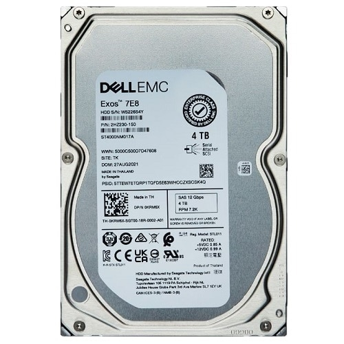 Hard Drive - 4TB - SAS 12gbps 7k 512n 3.5in Cabled Cus Kit