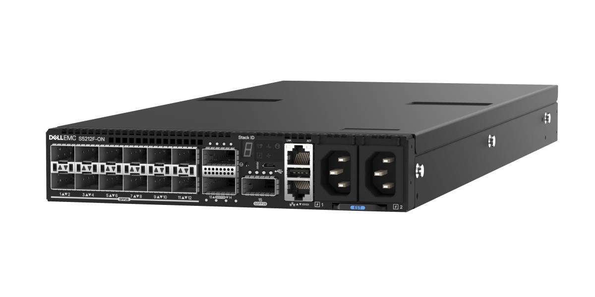 Emc S5212f-on Switch -,12x 25gbe Sfp28 - 3x 100gbe Qsfp28 Ports - Io To Psu Air - 2x Psu -, Os10