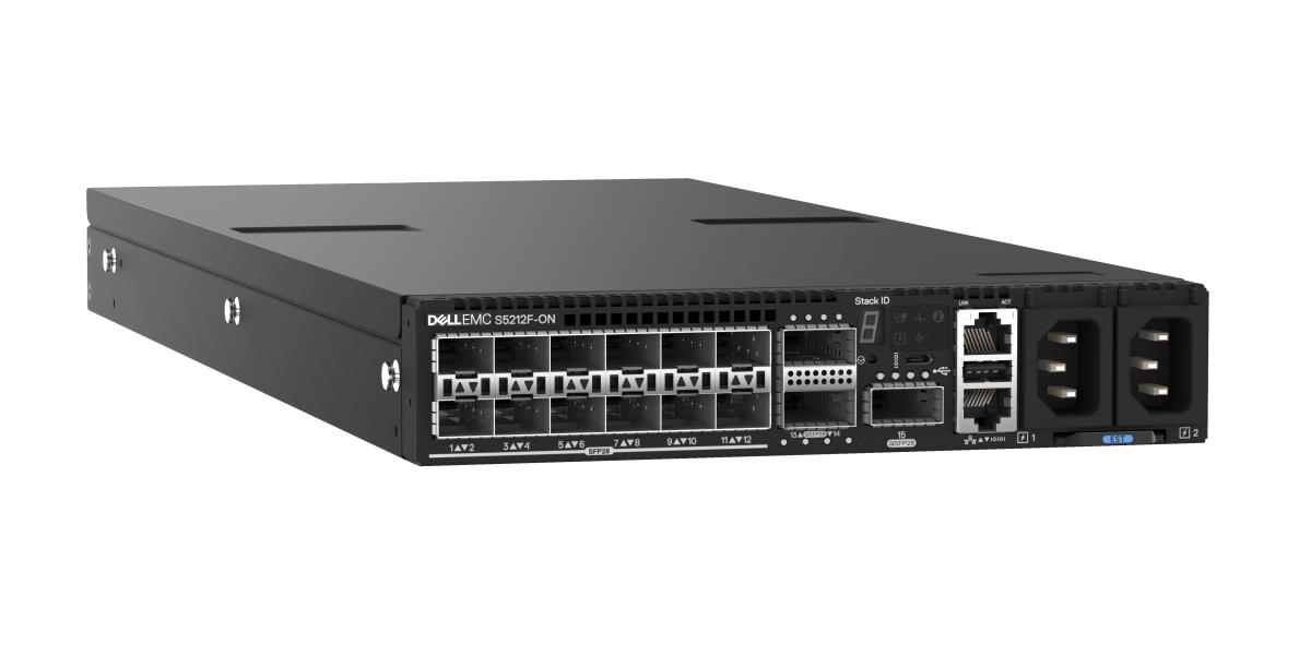 Emc S5212f-on Switch -,12x 25gbe Sfp28 - 3x 100gbe Qsfp28 Ports - Io To Psu Air - 2x Psu -, Os10