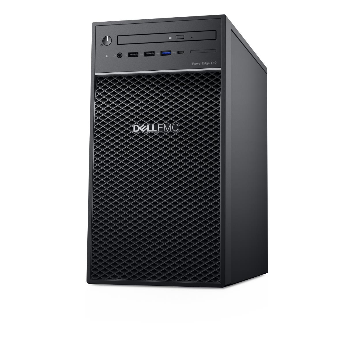 PowerEdge T40 Server - Tower - E-2224g 3.5GHz - 8GB Ram - 1TB HDD - DVD - Uhd Graphics P630
