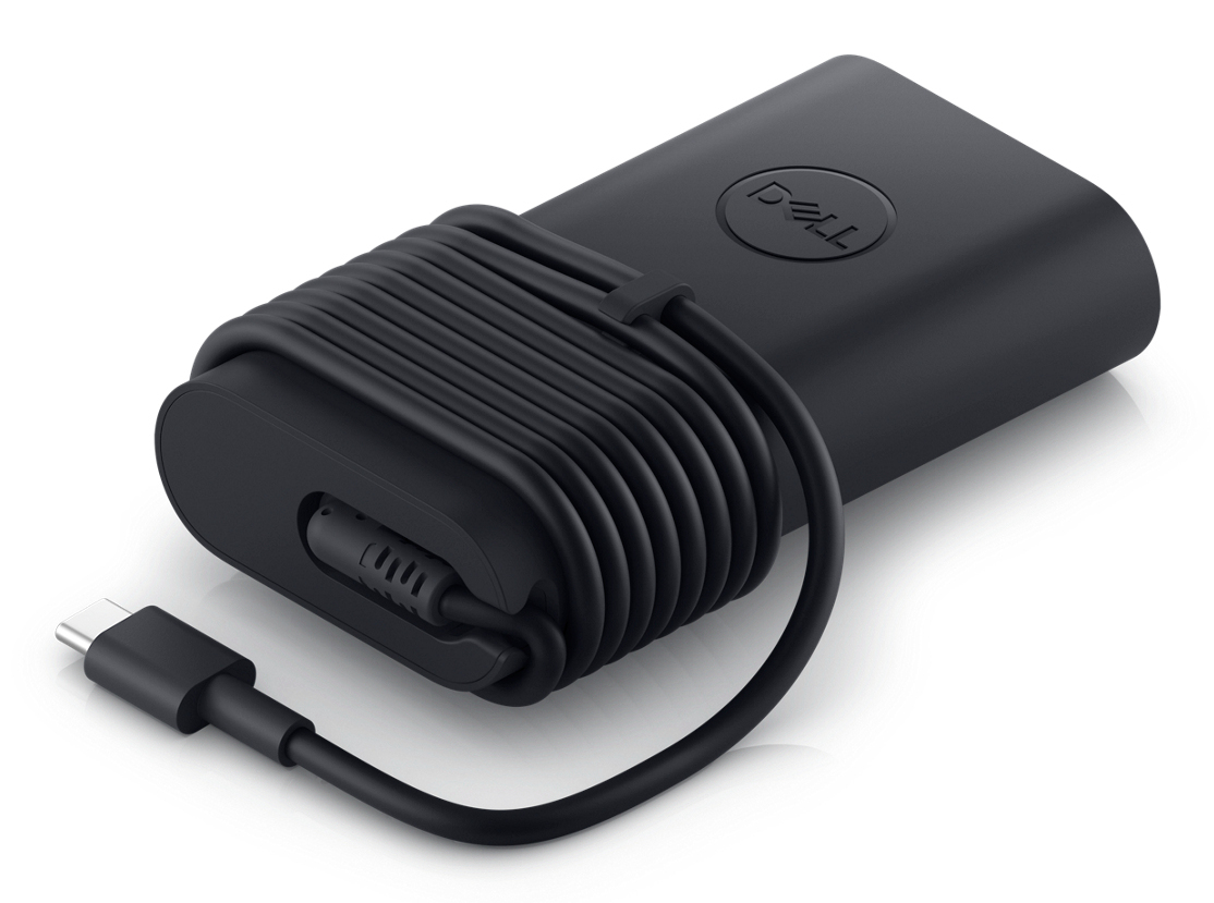 Dell 100w USB-c Gan Ultra Slim Adapter With Power Cord Euro 1 Year Ltd Hw Warranty