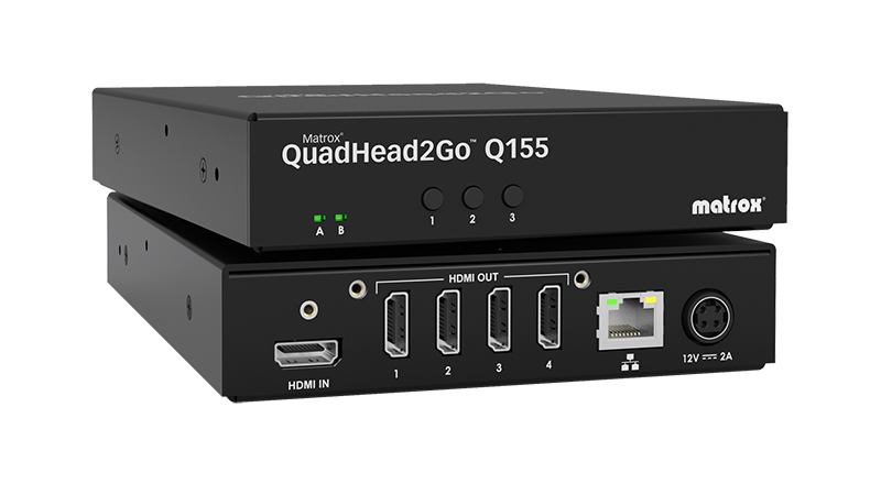 QuadHead2Go Q155 Multi-Monitor Controller Appliance - Input: 1x HDMI / Output: 4x HDMI
