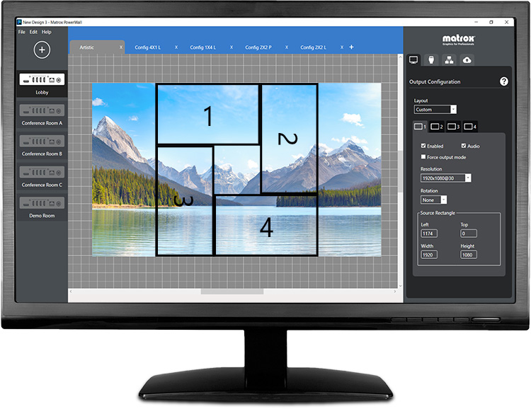 QuadHead2Go Q155 Multi-Monitor Controller Appliance - Input: 1x HDMI / Output: 4x HDMI
