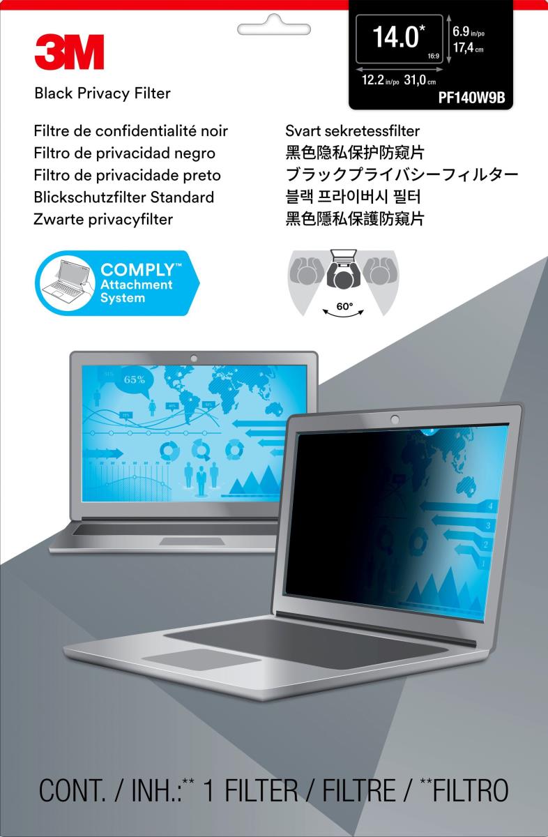 Notebook Privacy Filter - Pf140w9b - Comply Flip - 14in