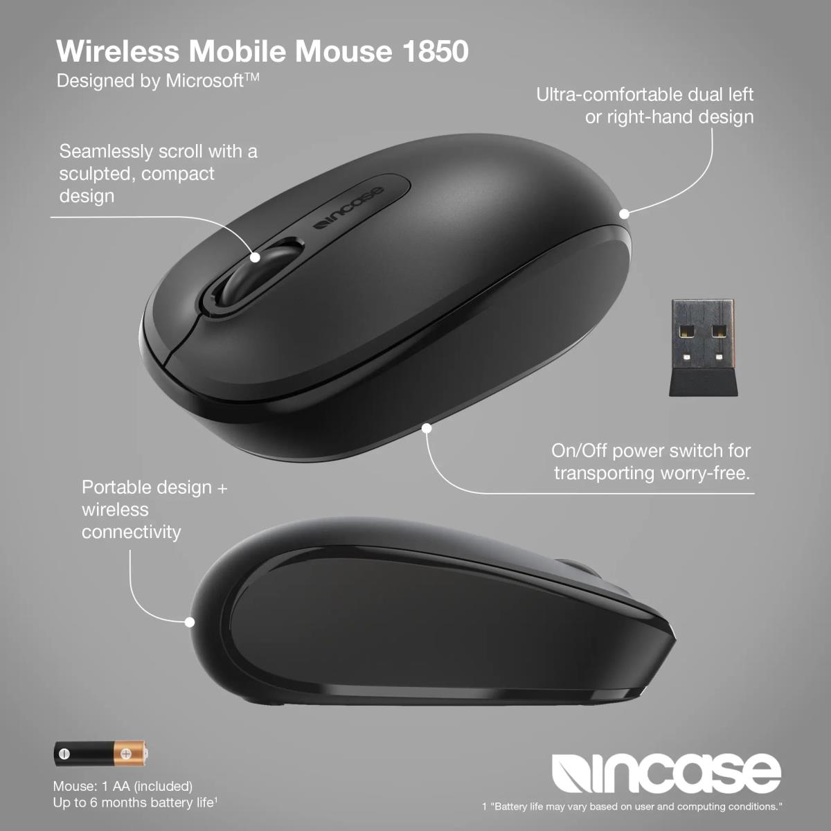 Wireless Mobile Mouse 1850 Black