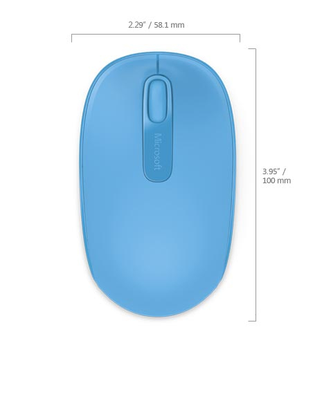 Wireless Mobile Mouse Efr Cyan Blue