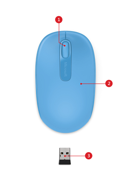Wireless Mobile Mouse Efr Cyan Blue