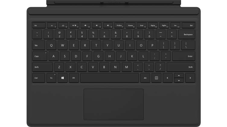Surface Pro Type Cover (m1725) - Black - Qwertzu German