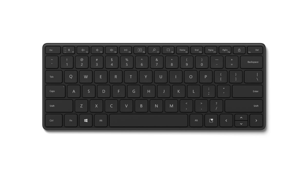 Designer Compact Keyboard - Bluetooth - Black - Qwertzu Swiss-lux