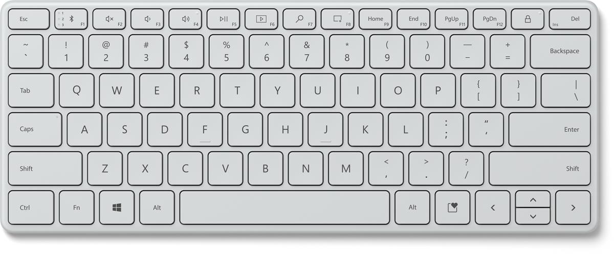 Designer Compact Keyboard - Bluetooth - Glacier - Qwerty Int'l