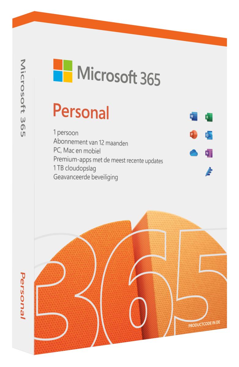 Microsoft 365 Personal - 1 Year Subscription Medialess P8 - Win/mac/android/ios - Dutch