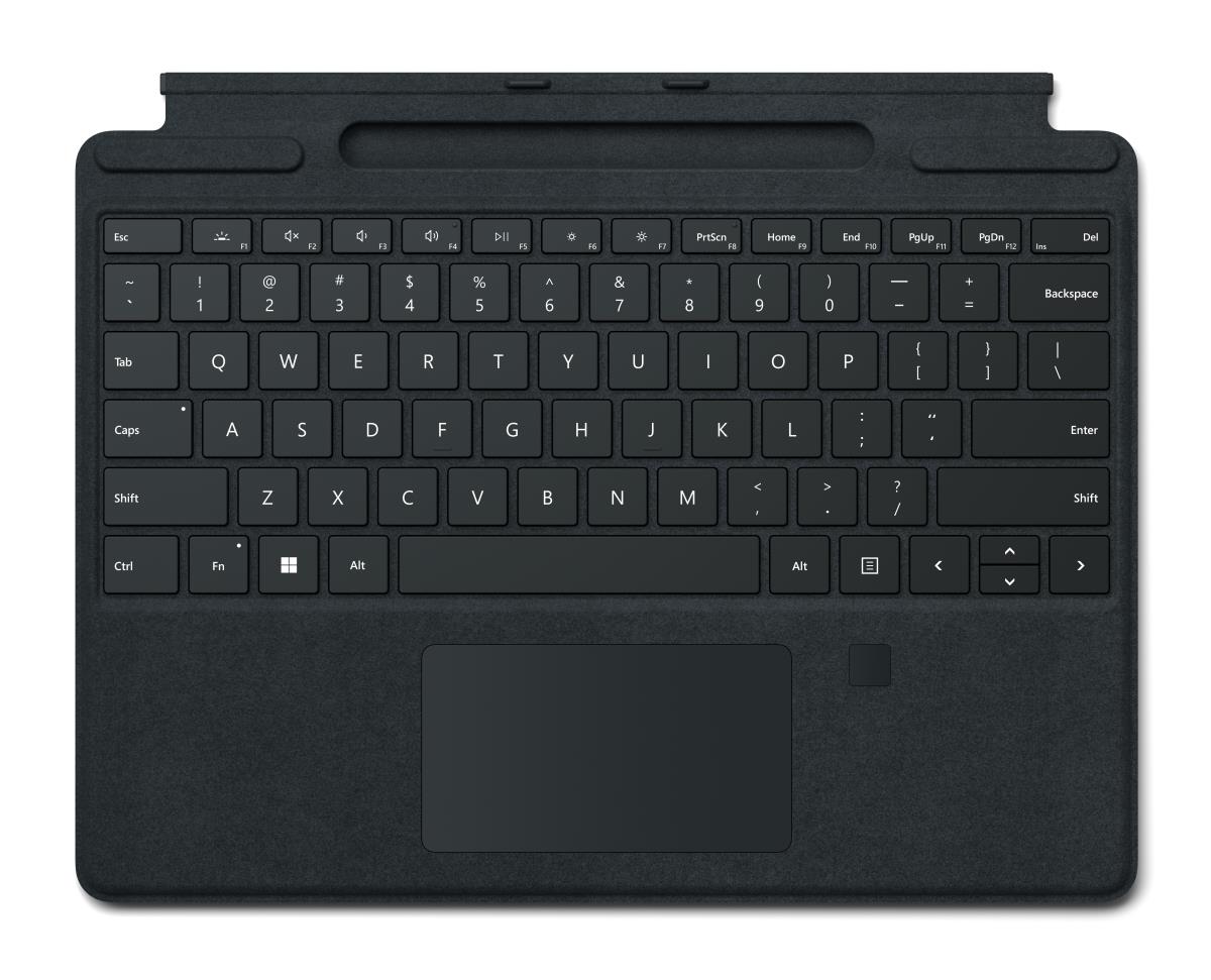 Surface Pro Signature Keyboard With Fingerprint Reader - Black - Qwerty Int'l