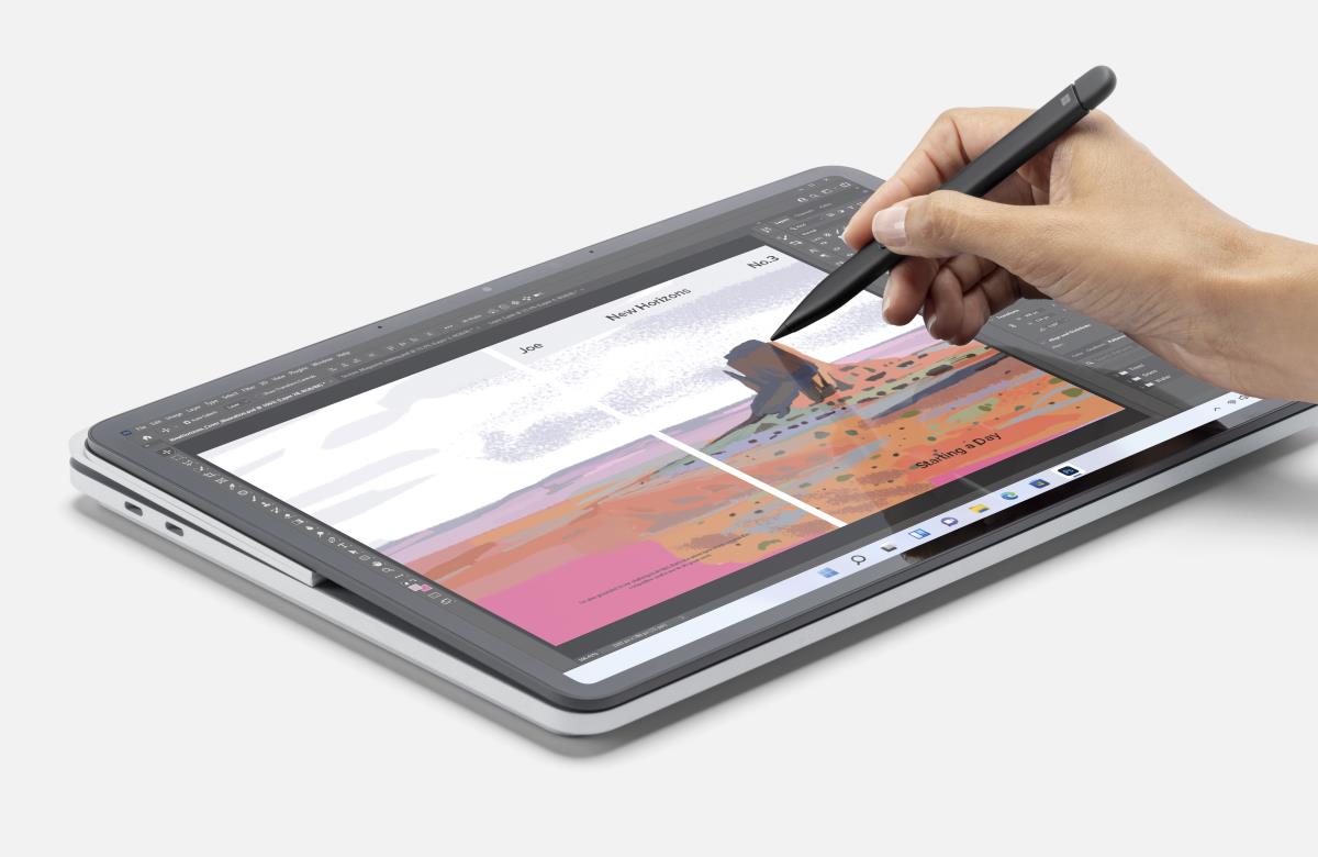 Surface Laptop Studio - 14.4in Touchscreen - i7 11370h - 16GB Ram - 512GB SSD - Win10 Pro - Platinum - Qwerty Int'l - GeForce Rtx 3050 Ti