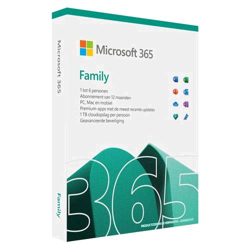 Microsoft 365 Family - 1year Subscription - Dutch
