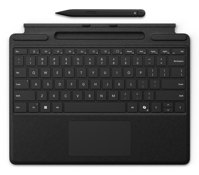 Surface Pro Keyboard (13in) With Slim Pen - Black - Azerty Belgian - With Copilot Button