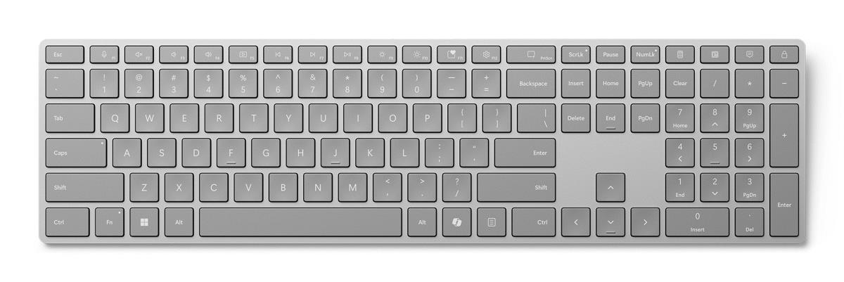 Surface Keyboard Gen2 - Copilot - Wireless Bluetooth - Gray - Qwerty Int''l