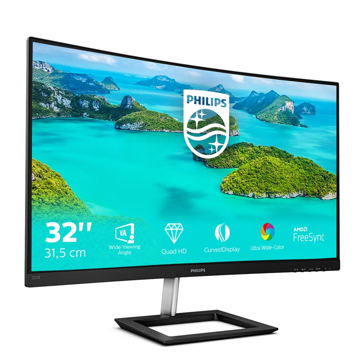 Desktop Monitor Curved - 325e1c - 32in - 2560 X 1440 - Uhd