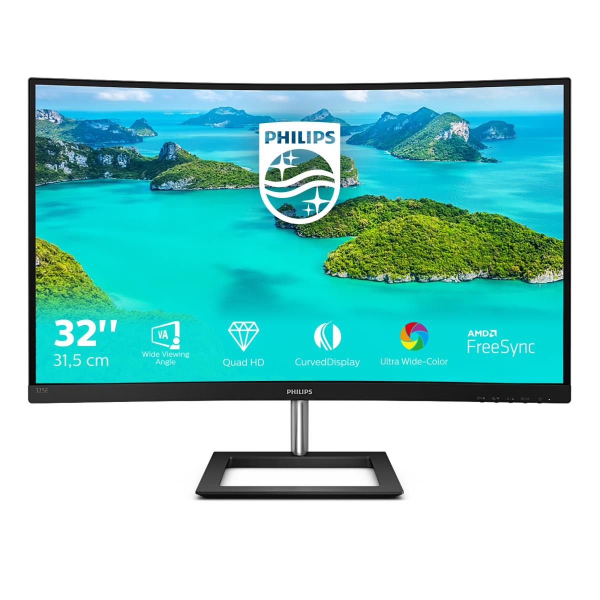 Desktop Monitor Curved - 325e1c - 32in - 2560 X 1440 - Uhd