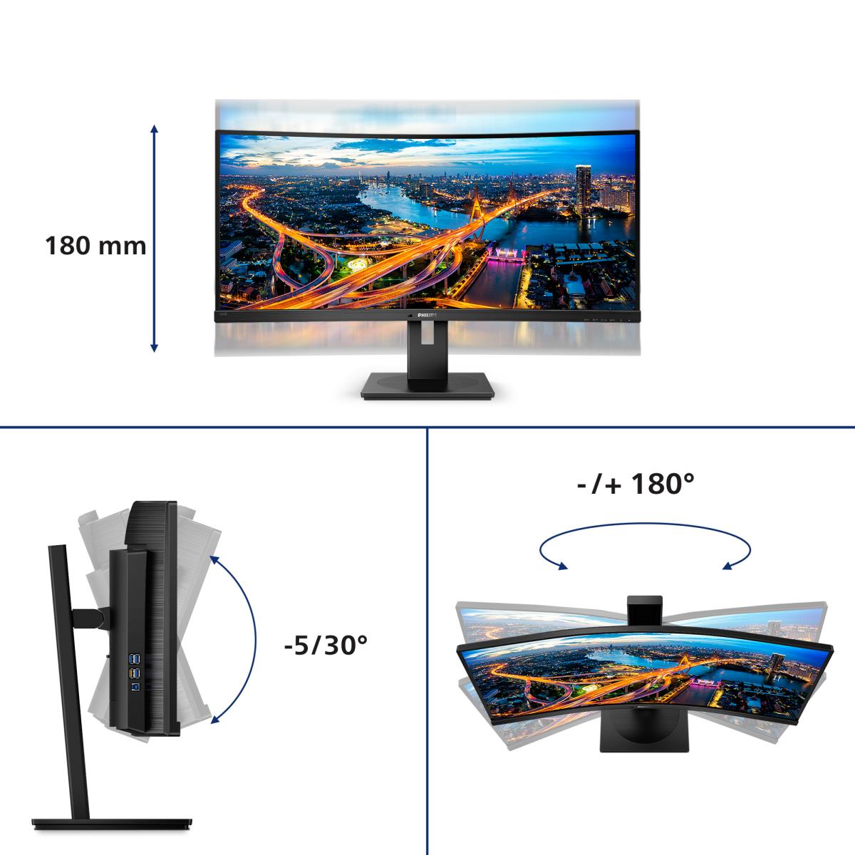 Curved Monitor - 345b1c - 34in - 3440x1440 - W-led Wqhd