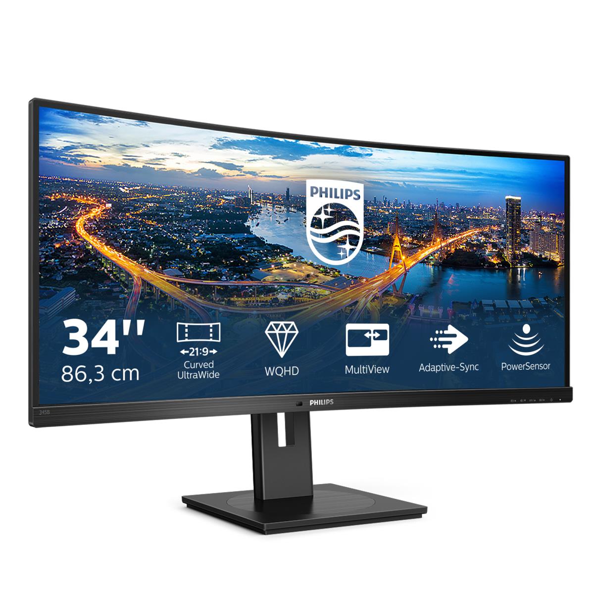 Curved Monitor - 345b1c - 34in - 3440x1440 - W-led Wqhd