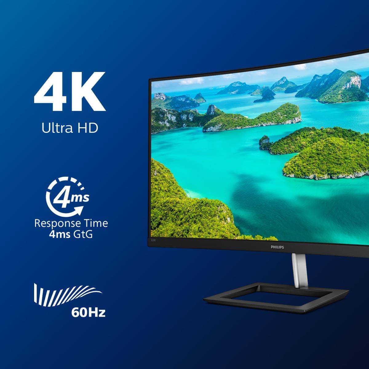 Curved Monitor - 328e1ca - 32in - 3840 X 2160 - 4k Uhd E-line