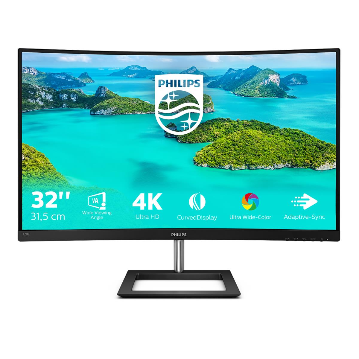 Curved Monitor - 328e1ca - 32in - 3840 X 2160 - 4k Uhd E-line