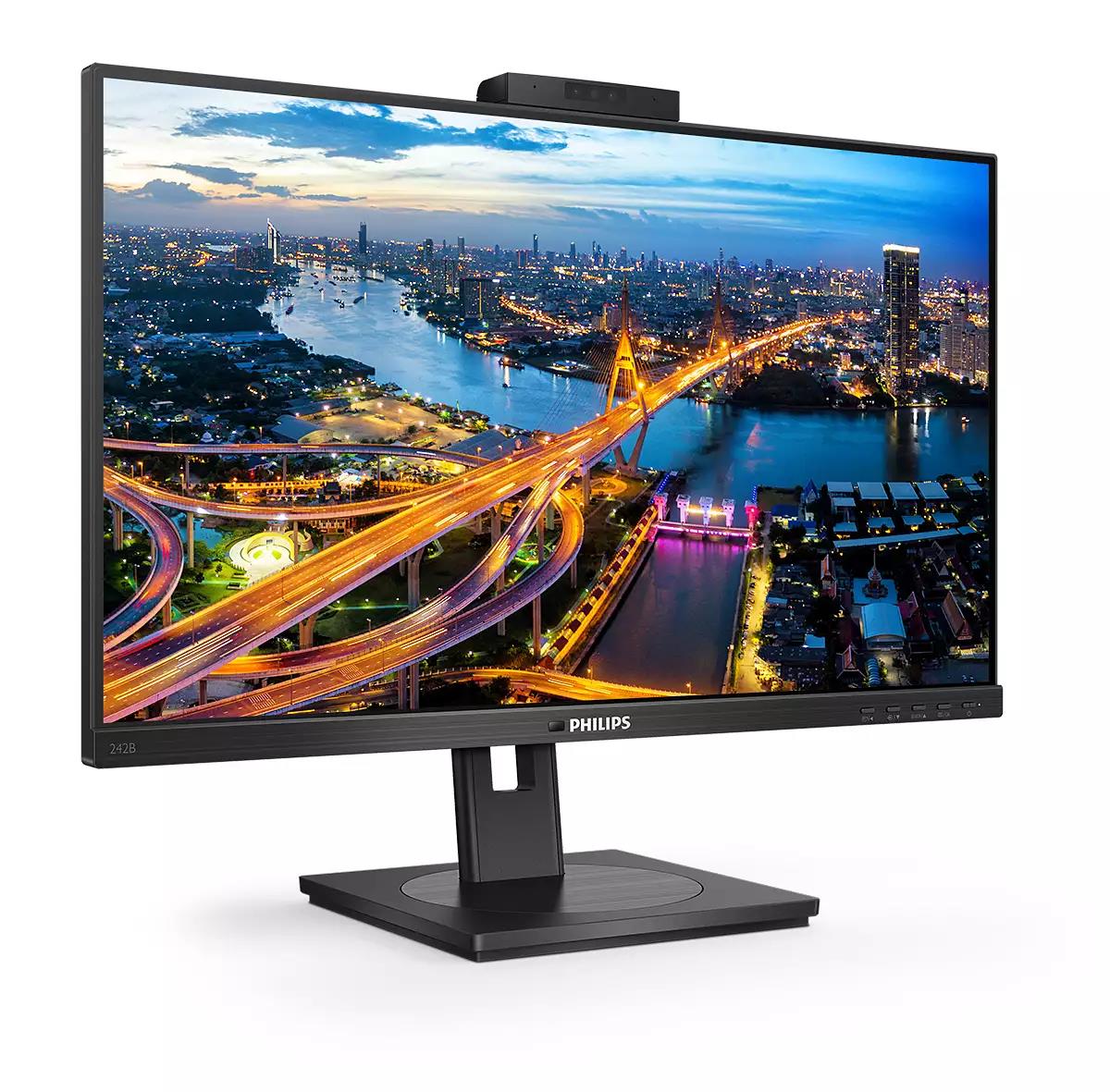 Desktop Monitor - 242b1h - 24in - 1920 X 1080 - W-led With Fullhd Popup Webcam Powersensor