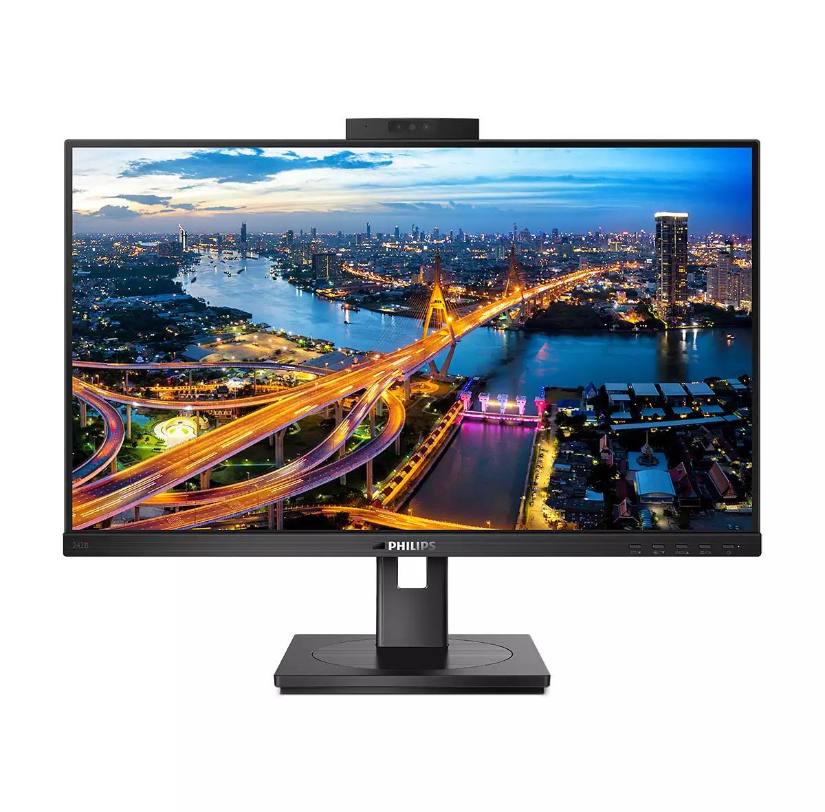 Desktop Monitor - 242b1h - 24in - 1920 X 1080 - W-led With Fullhd Popup Webcam Powersensor
