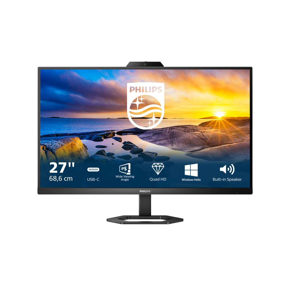 Desktop USB-c Monitor - 27e1n5600he - 27in - 2560 X 1440 Qhd 5000 Series With Windows Hello Webcam