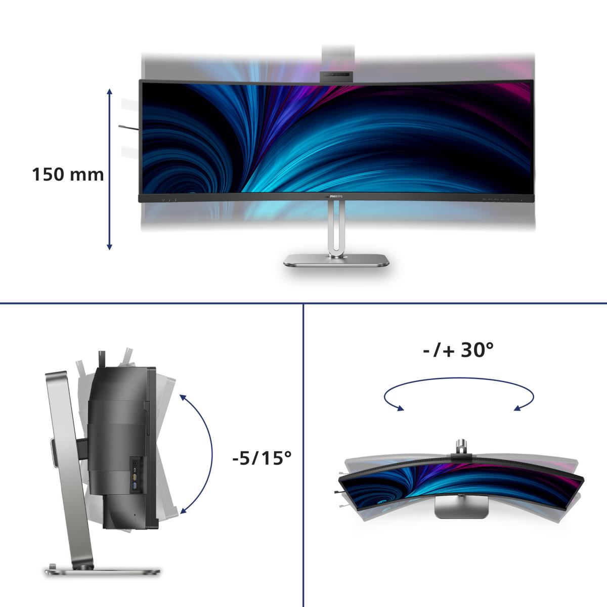 Large Format Curved USB-c Monitor - 49b2u5900ch - 49in - 5120 X 1440 - 32:9 Superwide Curved
