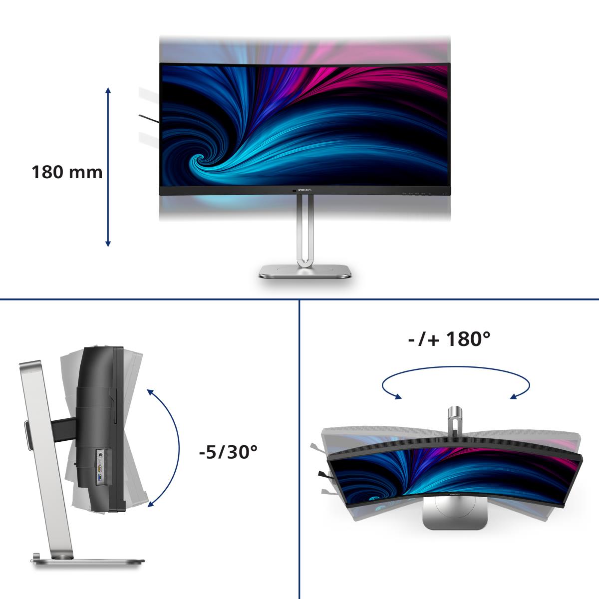 Desktop USB-c Curved Monitor - 34b2u5600c - 34in - 3440x1440