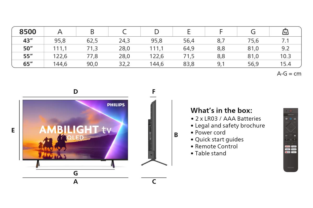 Led Tv 55in 55pus8500 4k Ambilight