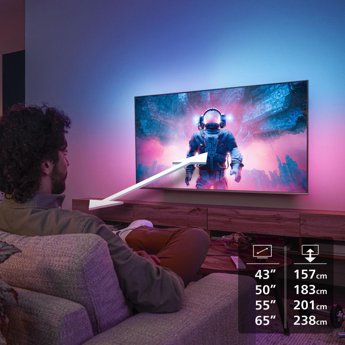 Smart Tv 65in 65pus8500 4k Ambilight
