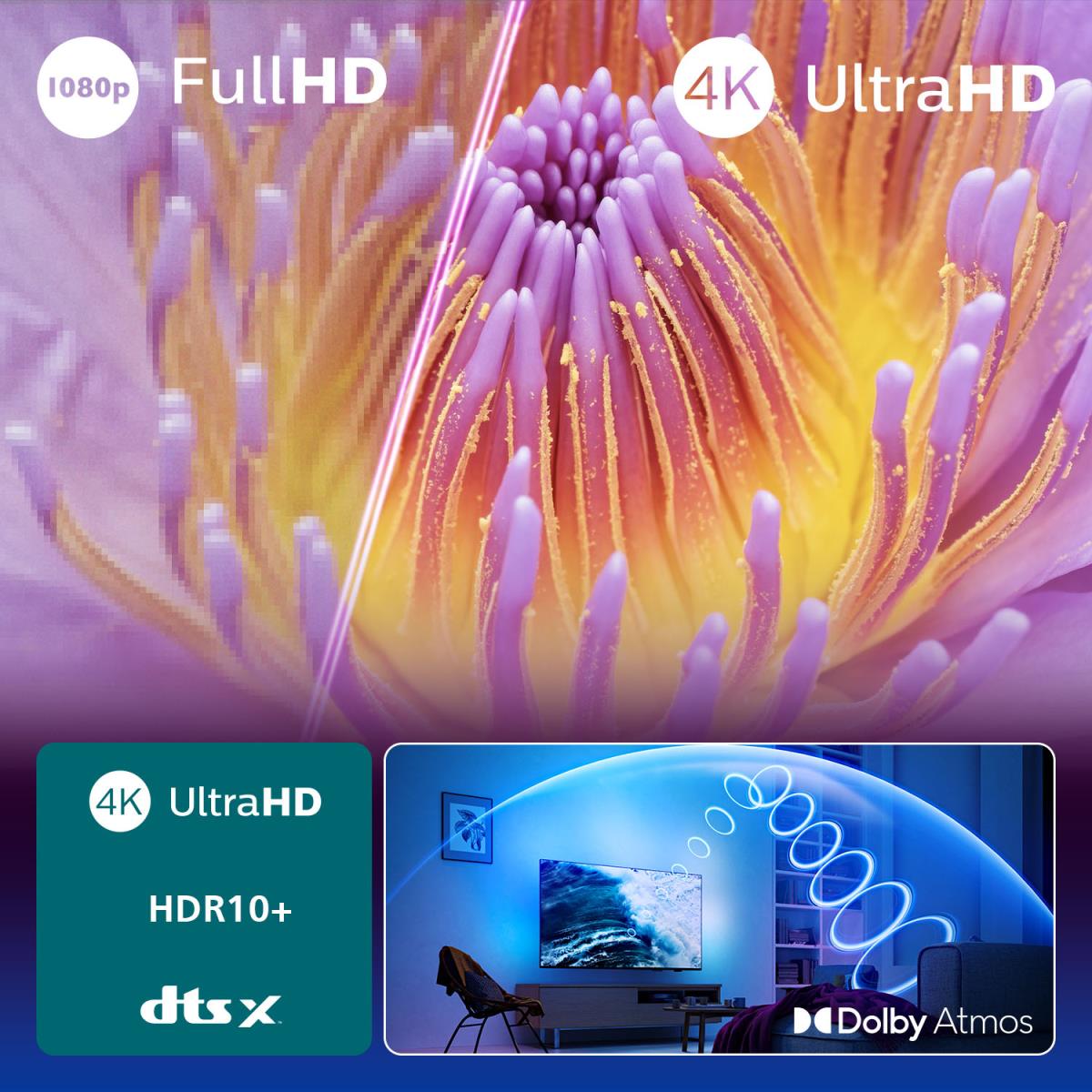 Smart Tv 65in 65pus8500 4k Ambilight