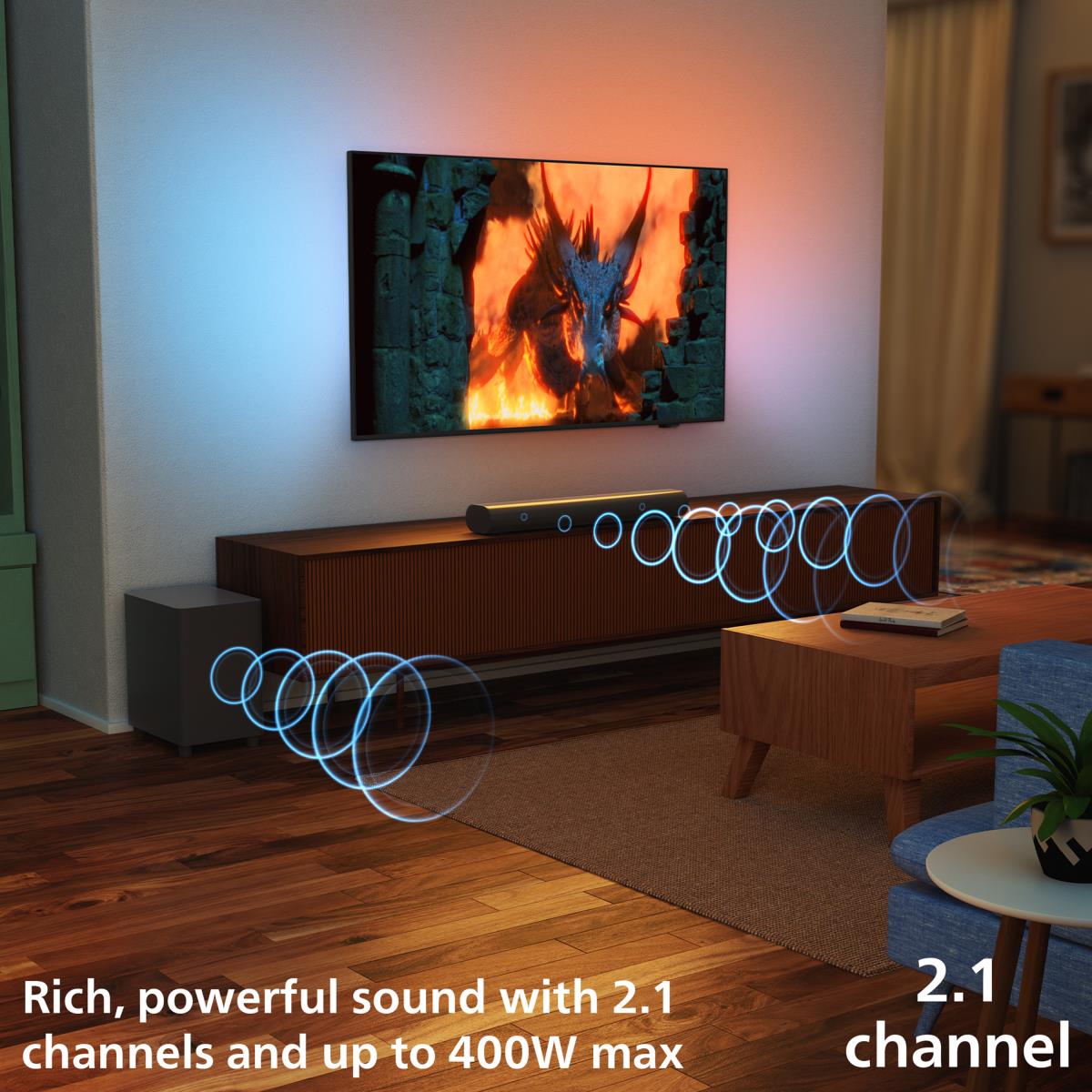 Compact Immersive Audio Soundbar - Tab6100
