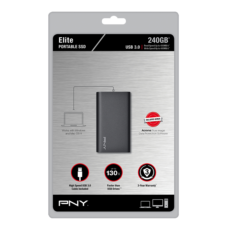 Portable SSD - Elite - 240GB - USB-A 3.1 Gen 1