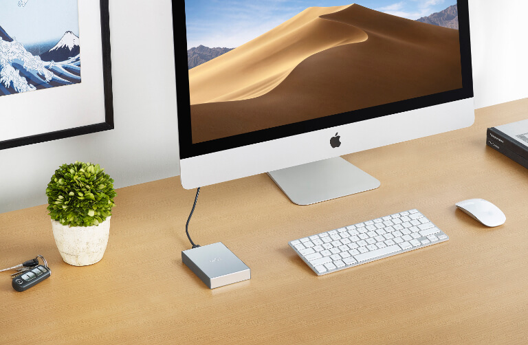 Lacie Hard Drive Portable 1TB 2.5in USB 3.0 Moon Silver