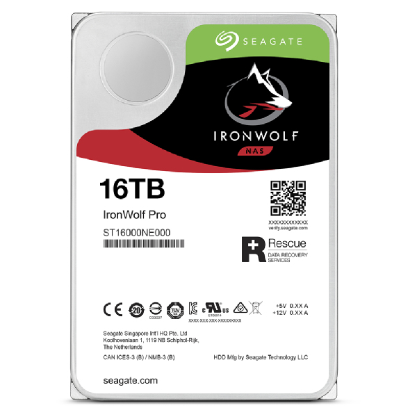 Hard Drive Ironwolf Pro 16TB 2TB SATA 6g