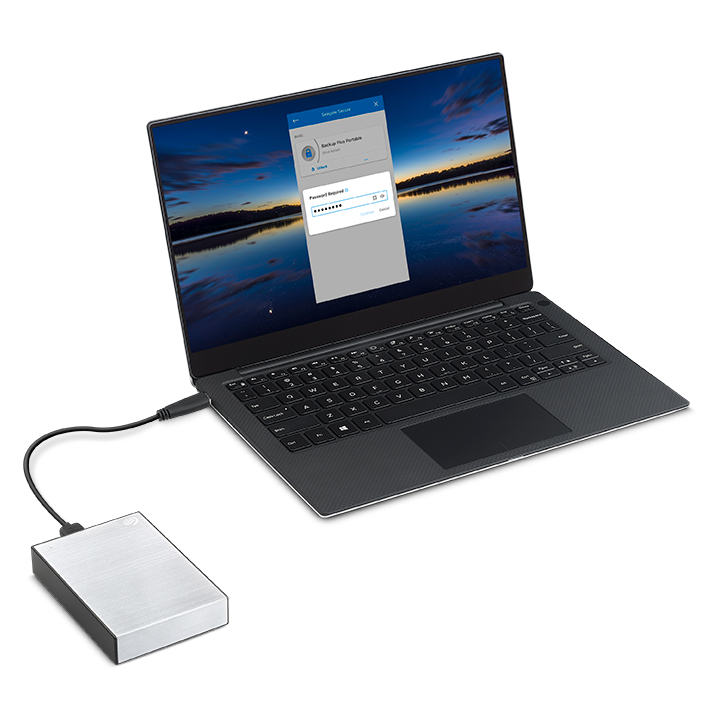 One Touch External HDD With Password Protection 5TB 2.5in Silver USB 3.0