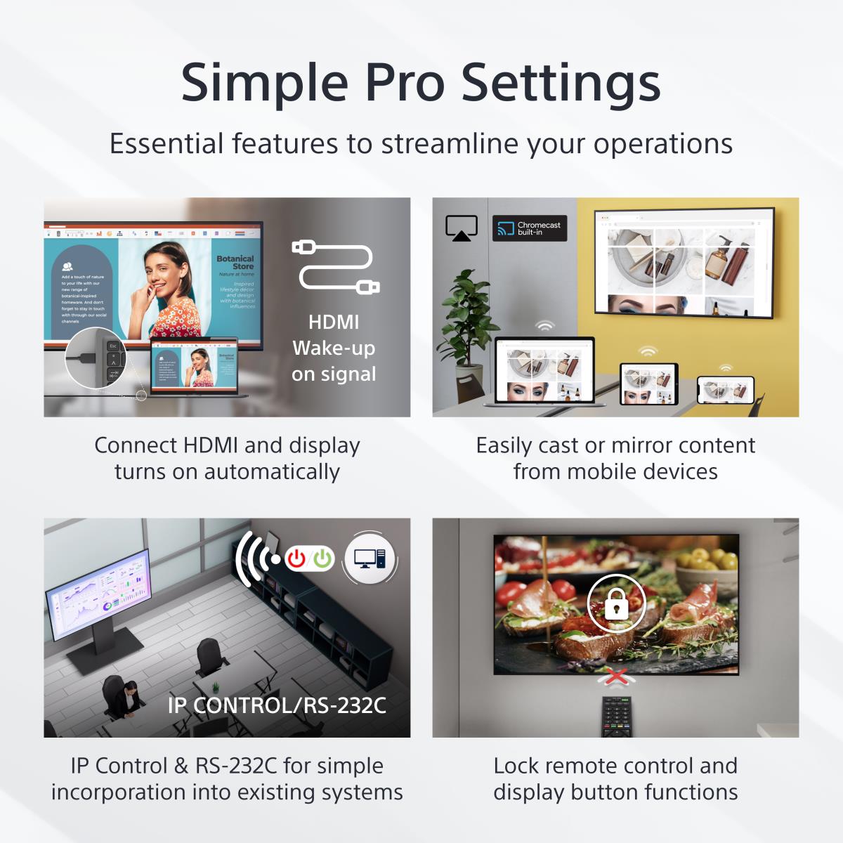 Smart Tv 50in Bravia Pro Fw-50ez20l LCD Professional Display 4k Hdr  Frame DIMMing