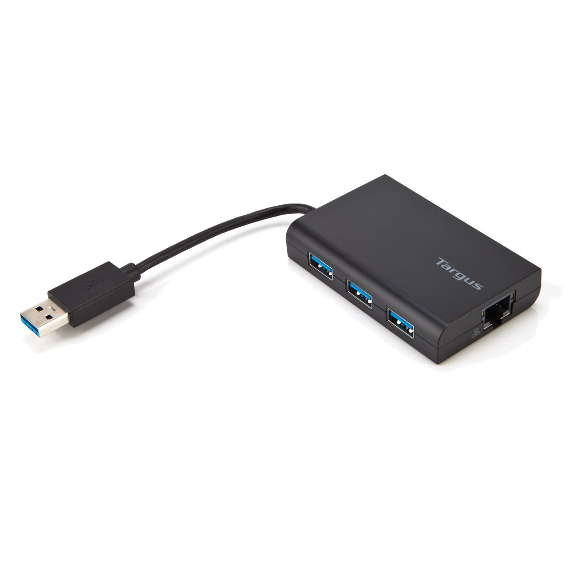 Hub USB 3.0 3 Ports With Gigabit Ethernet Black