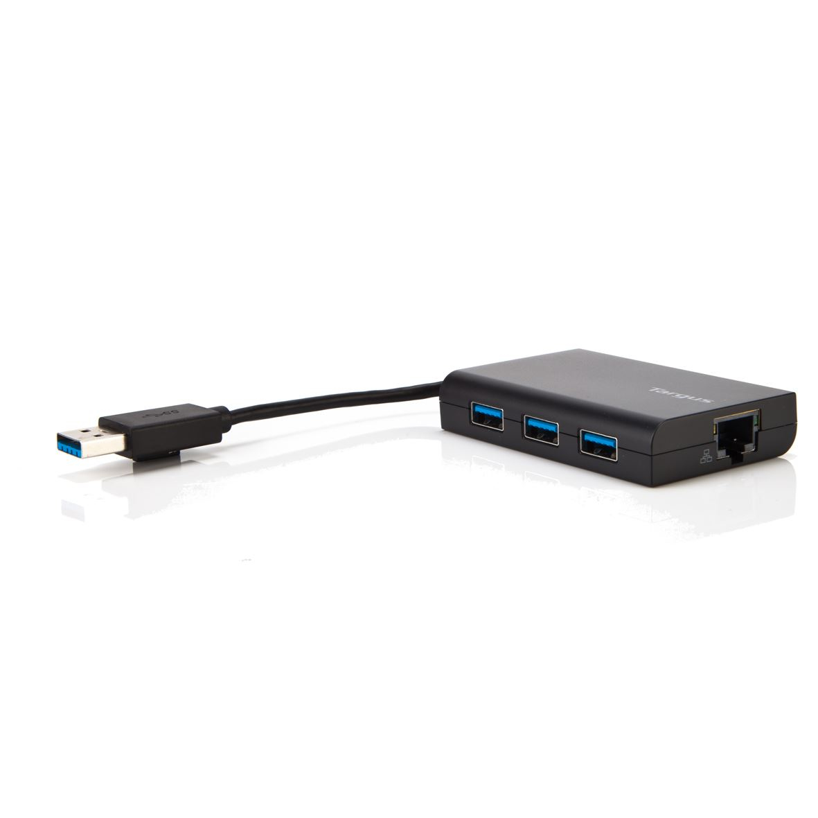Hub USB 3.0 3 Ports With Gigabit Ethernet Black