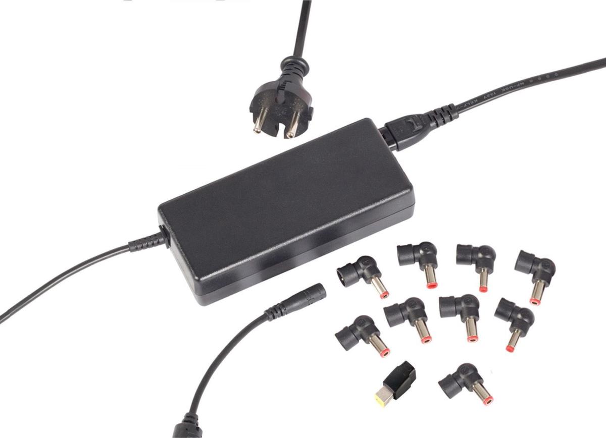 90w Universal Laptop Charger (swiss Plug) Black