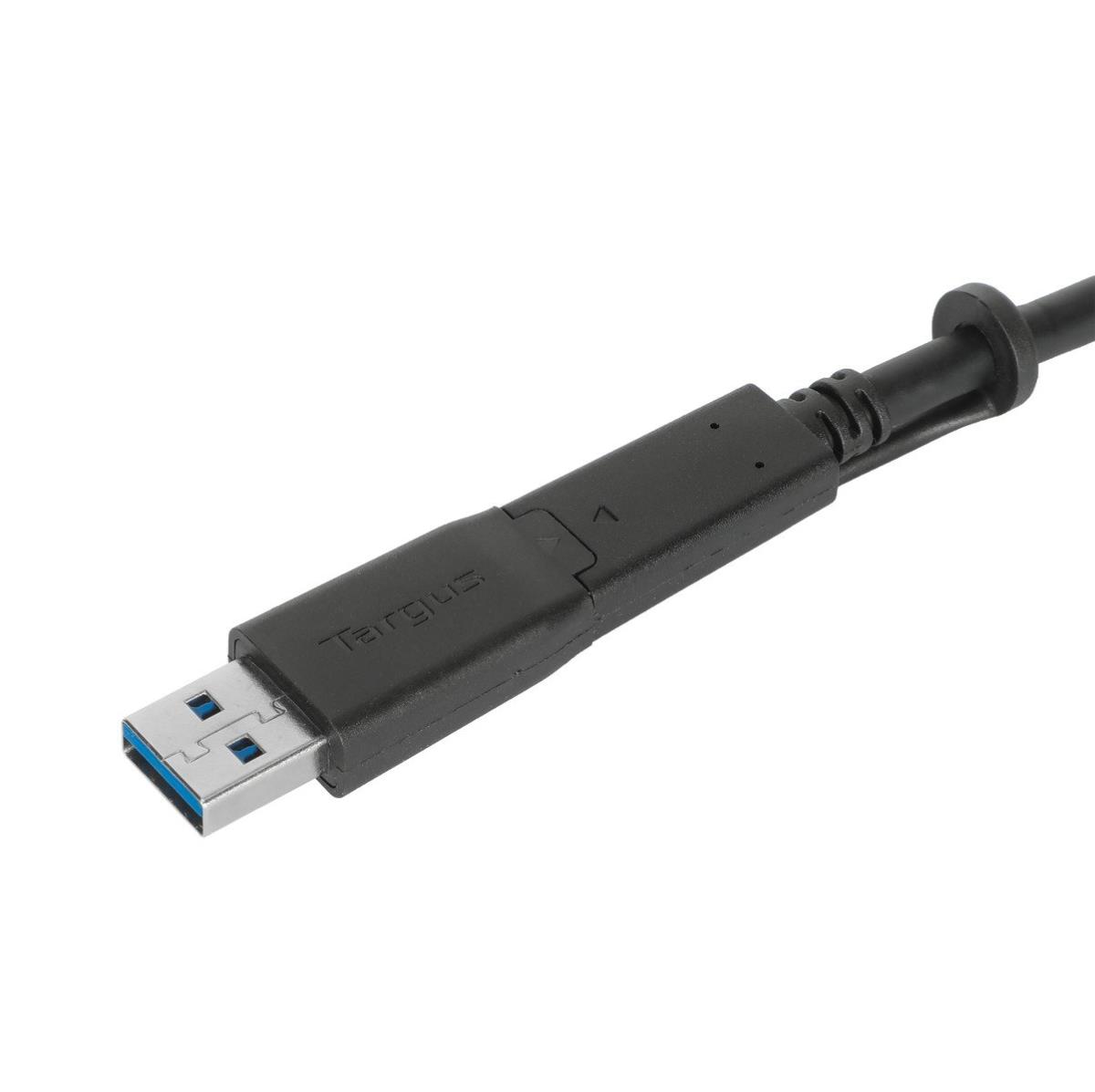 USB-c Male With Screw To USB-c Male Cable With USB-a Tether 1m