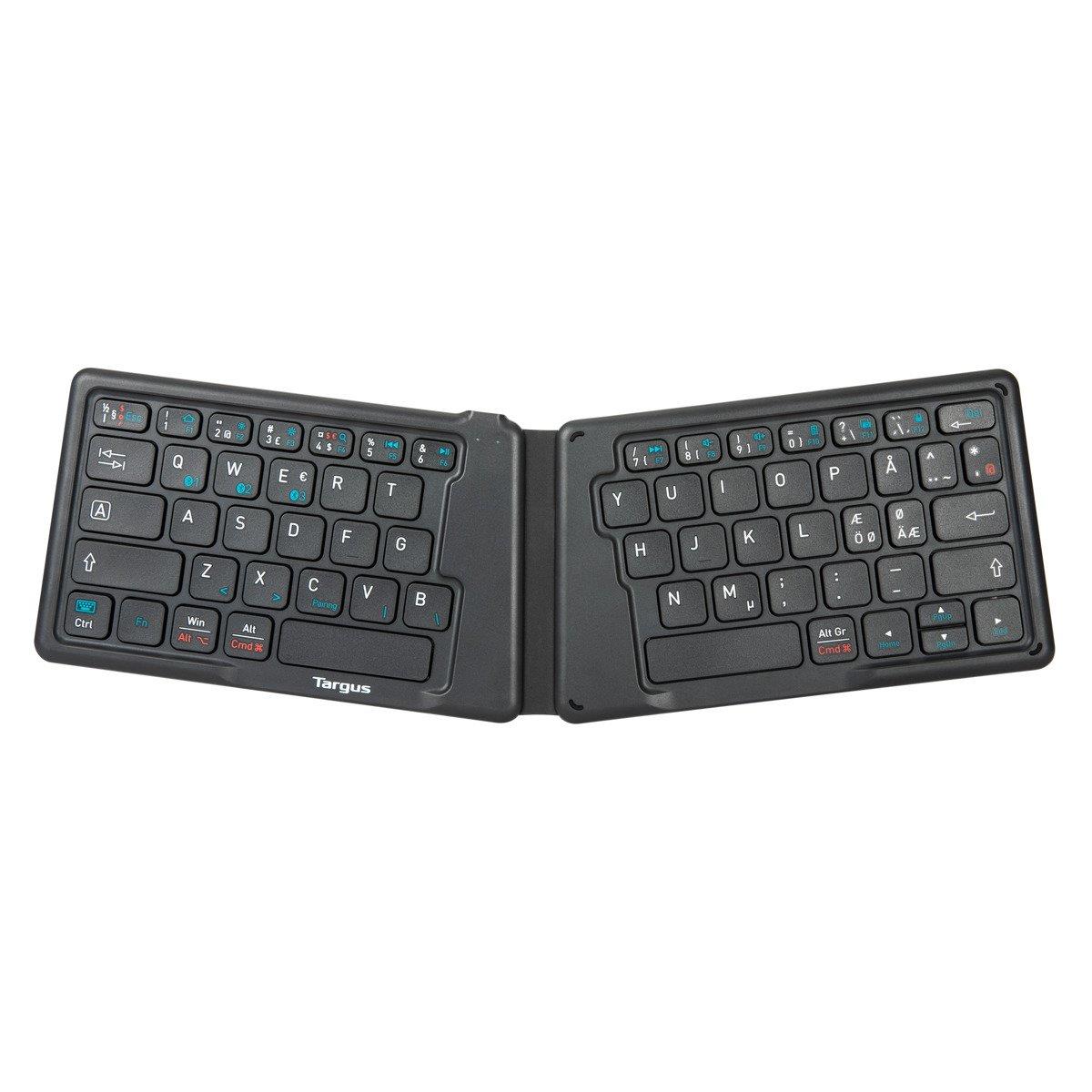 Anti Microbial Folding Ergonomic Tablet Keyboard - Qwerty Nordic