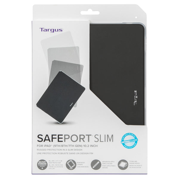 Safeport Slim Antimicrobial Case For iPad (9th, 8th And 7th Gen.) 10.2in - Clear